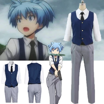 Nye Mordet Klasseværelset Ansatsu Kyoushitsu Shiota Nagisa Cosplay Kostumer Unisex Tøj Uniform dreng pige Komplet sæt 4