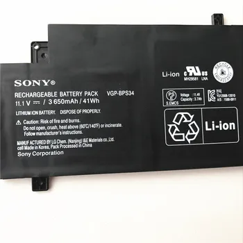 Nye Originale Bærbare udskiftnings Li-ion-Batteri til SONY VGP-BPS34 SVF14A18SC F14A18 11.1 v 41wh 12276