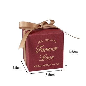 Nye Pladsen for Evigt Kærlighed gaveæske Bryllup Favoriserer og Gaver Candy Box Emballage Gave Poser til Gæsterne Bryllup Dekoration 1