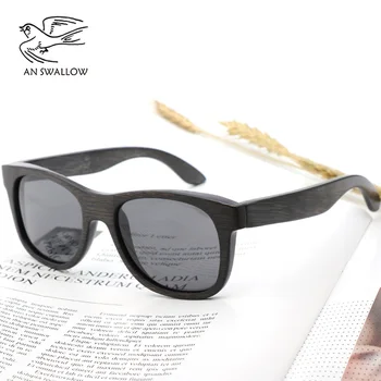 Nye retro trend Polariserede Solbriller i bambus træ solbriller til mænd kørsel Solbriller anti-ultraviolet briller TAC linse UV400 0
