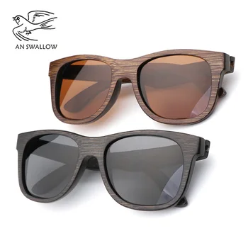 Nye retro trend Polariserede Solbriller i bambus træ solbriller til mænd kørsel Solbriller anti-ultraviolet briller TAC linse UV400 4