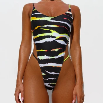 Nye Sexy høje Ben, skåret i Ét Stykke Badedragt g-streng Badetøj Kvinder Trikini 2021 Backless Monokini Brasilianske badetøj badetøj 5