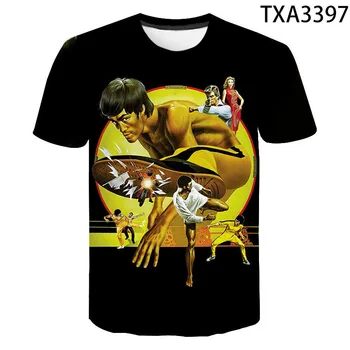 Nye Sommer Bruce Lee 3D-T-Shirts, Casual Streetwear Dreng Pige Børn, Mode, Mænd, Kvinder, Børn, der Trykte T-shirt med Cool Toppe Tee 1