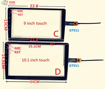Nye touch screen P/N CS-CTP10143-A-V2 KHX-1093 HYT KHX-9055B HLX-1819-V1 HLX-90023 GPS Bil Radio Mms Video-Afspiller 3