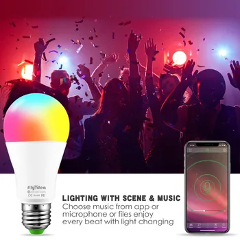 Nye Trådløse Bluetooth4.0 Smart Pære RGBW Android LED-Belysning i Hjemmet Farve Skiftende Magic Hukommelse lampe fra google play/APP Store 2