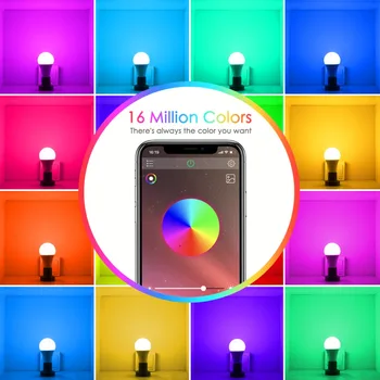 Nye Trådløse Bluetooth4.0 Smart Pære RGBW Android LED-Belysning i Hjemmet Farve Skiftende Magic Hukommelse lampe fra google play/APP Store 4