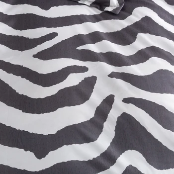 Nye vinter design zebra sort og hvide striber hjem tekstiler sengetøj sæt dynebetræk lagen, pudebetræk, konge, dronning fuld 5