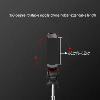 Nyeste 3 i 1 Sammenklappelig Selfie Stick Bluetooth Selfie Stick+Stativ+Bluetooth Lukker Fjernbetjening til Mobiltelefon Stick 4