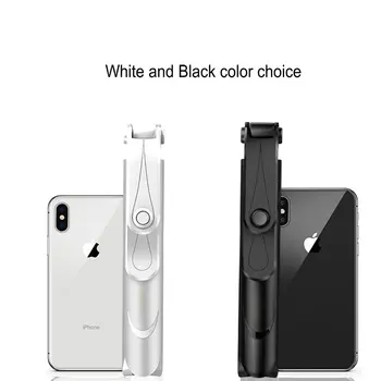 Nyeste 3 i 1 Sammenklappelig Selfie Stick Bluetooth Selfie Stick+Stativ+Bluetooth Lukker Fjernbetjening til Mobiltelefon Stick 5