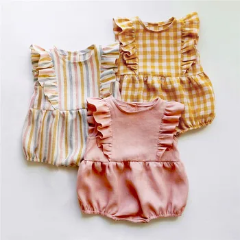 Nyfødte Baby Body Børn Tøj Tvillinger Mode Små Piger, Tøj Buksedragt Piger Tøj, der Passer Linned 0-24M Krop Bebe 2
