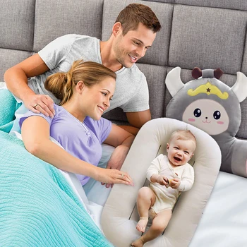 Nyfødte Baby Cotton Comfort Solid Farve Sleeper-Seng Til Piger Drenge Rejse Seng Krybbe Spædbarn Børnehave Babylift Bed Toddler Seng 1