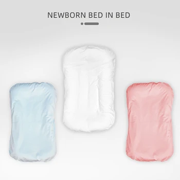 Nyfødte Baby Cotton Comfort Solid Farve Sleeper-Seng Til Piger Drenge Rejse Seng Krybbe Spædbarn Børnehave Babylift Bed Toddler Seng 4