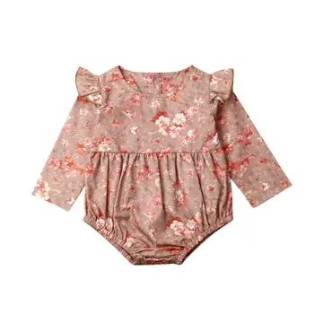 Nyfødte Baby Piger Tøj Blomst Romper Jumpsuit Heldragt Samlede Sæt Tøj 22750