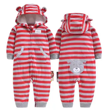 Nyfødte Spædbarn Baby Piger Drenge Romper 2020 Foråret Falder Baby Jumpsuit Tegnefilm Micro-Fleece Kostumer Varm New born Baby Tøj 2