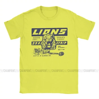 Nyhed Intage Mode Racing Bil Lions Trække Strimmel Gul T-Shirt Til Mænd T-Shirt Once Upon A Time In Hollywood T-Shirt 2