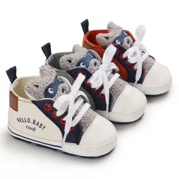 NYT Design Nyfødte Baby Sko Fashion Baby Drenge Sneakers Canvas Casual Piger Sko Baby Moccaisns Toddler Første Vandrere 2