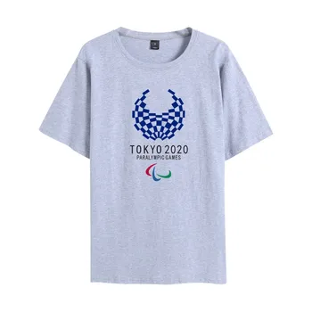 O-Hals Kortærmet T-Shirt Kvinder 2020 Tokyo Olympiske Lege Løs Elskere Bomuld T-Shirts Sommeren Nye Kausale Vilde Damer Top 4