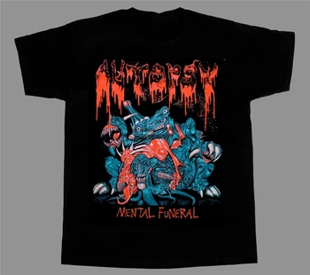 Obduktion Mentale Funeralྗ Kort - Langærmet Nye Sort T-Shirt Digital Printet T-Shirt 0