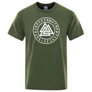 Odin Vikingerne Symboler Print T-Shirt Mænd 2019 Sommeren kortærmet Herre T-Shirt Hip Hop Casual Toppe Harajuku Streetwear t-shirt 2