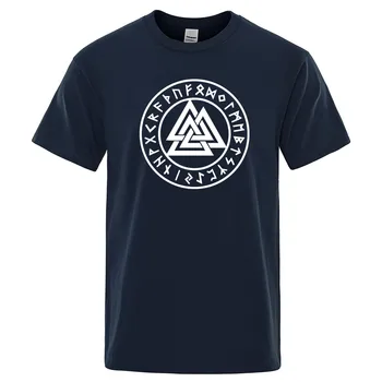 Odin Vikingerne Symboler Print T-Shirt Mænd 2019 Sommeren kortærmet Herre T-Shirt Hip Hop Casual Toppe Harajuku Streetwear t-shirt 5
