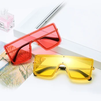 OEC CPO Fashion Damer Uindfattede Solbriller 2019 Brand Designer Ét stykke solbriller Til Kvinder, Mænd Trendy Beskyttelsesbriller Oculos O253 1