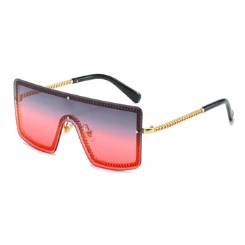 OEC CPO Fashion Damer Uindfattede Solbriller 2019 Brand Designer Ét stykke solbriller Til Kvinder, Mænd Trendy Beskyttelsesbriller Oculos O253 4