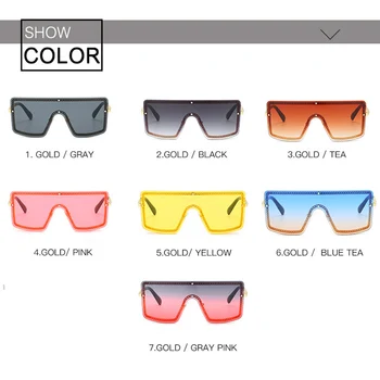 OEC CPO Fashion Damer Uindfattede Solbriller 2019 Brand Designer Ét stykke solbriller Til Kvinder, Mænd Trendy Beskyttelsesbriller Oculos O253 5