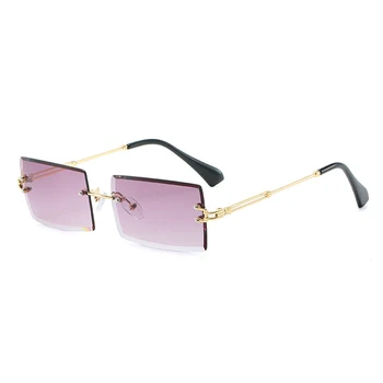 OEC CPO Mode Populære Uindfattede Rektangel Solbriller Kvinder Mænd Nuancer Legering Briller UV400 O264 5