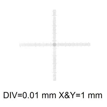Okular Mikrometer i Diameter 19mm Optisk Glas på Tværs af Lineal Nettet for Biogolical Mikroskop 23.2 mm Okular DIV 1 0.1 0.05 0.2 mm 2