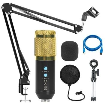 Opgraderet Version bm 800 Kondensator Mikrofon kit bm800 USB-Mikrofon til Computeren, Karaoke Optagelse med Stativ Stativ 0