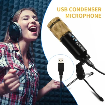 Opgraderet Version bm 800 Kondensator Mikrofon kit bm800 USB-Mikrofon til Computeren, Karaoke Optagelse med Stativ Stativ 4