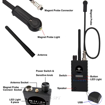 Opgradering G328B RF-Signal Detektor Wifi GPS-Fejl Mini Anti Spion Skjult Kamera Detektor for GSM Tracker Enhed, GPS, Radar, Radio Finde