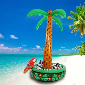 Oppustelig Spand Is Hawaii-Serien 180cm Coconut Palm Tree Is, Drikkevarer Buffet Whisky, Øl Cube Sandbeach Part Supplie 0