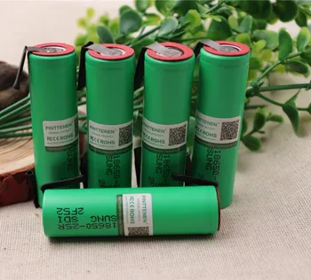 Oprindelige 18650 2500mah batteri INR18650 25R 20A aflade lithium batterier+ DIY Nikkel 3