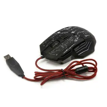 Optical Gaming Mouse-USB-Kabelforbundne Mus 7 Farver LED-Baggrundsbelysning Gamer Mus 3200DPI 7 Knapper игровая мышь til Bærbar PC 26552
