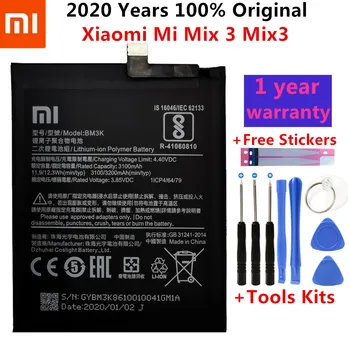 Orginal Xiaomi Telefon Batteri BM3K 3200mAh Høj Kvalitet Batteri til Xiaomi Mi Mix 3 Mix3 Batterier +Værktøjer Kits 5