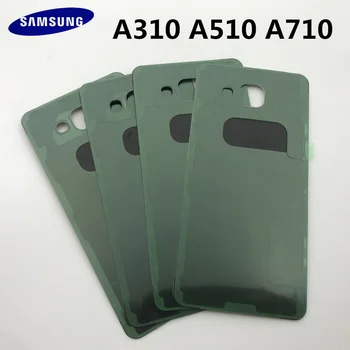 Original Bagside Batteri Glas bagdøren Dække+Front touch glas linse Til Samsung Galaxy A3 A310 A5 A510 A7 A710 2016 3