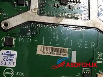 Original MS-1757 TIL MSI GE70 LAPTOP BUNDKORT MED GT750 Grafikkort MS-1751 REV 1.1 / 1.0 Test OK 0