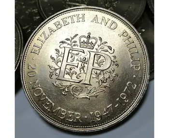 ORIGINAL! Mønt UK, 25 pence UK 1980. 80 år siden fødslen af Queen Mother 15735