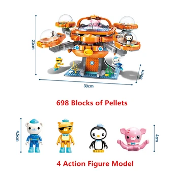 Original Octonauts Samlet Køretøj Action Figur Toy Barnacels Kwazii Peso Penguin Dashi Anelse Model Legetøj til Børn Gave 2
