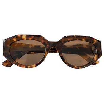 Ovale Solbriller Kvinder Vintage Brand Design Goggle Spejl solbriller Kvinder mænd Sort Hip Hop Klare Glas UV400 14576