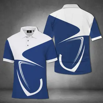 Oversize Polo Multicolor Stitchi Bomuld Logo Print Toppe Dit LOGO Skræddersyet Åndbar Shirts Plus Size Polo Dropshipping 4