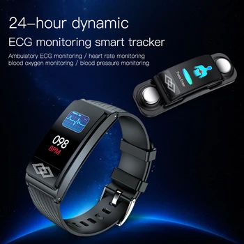 P10 Smartband blodtryk smart armbånd 24-timers dynamisk pulsmåler PPG ' s EKG-smart armbånd aktivitet, fitness tracker 3111