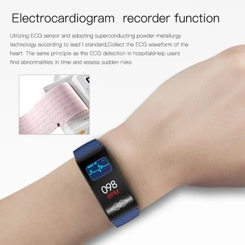 P10 Smartband blodtryk smart armbånd 24-timers dynamisk pulsmåler PPG ' s EKG-smart armbånd aktivitet, fitness tracker 1