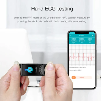 P10 Smartband blodtryk smart armbånd 24-timers dynamisk pulsmåler PPG ' s EKG-smart armbånd aktivitet, fitness tracker 3