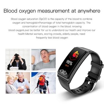 P10 Smartband blodtryk smart armbånd 24-timers dynamisk pulsmåler PPG ' s EKG-smart armbånd aktivitet, fitness tracker 4