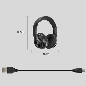 P68 Bluetooth-5.0 Trådløse Headset Sammenklappelig Tf Kort Genopladelige HiFi Lydkvalitet Macaron Farve Headset Til Unge Piger 3
