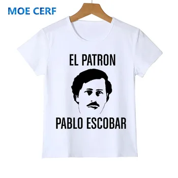 Pablo Escobar Børne T-Shirt Colombianske narkobaron Kartellet Penge drengens T-Shirt Sommer Pige Camiseta Tshirt sjove Toppe Baby Tees Z49-7 4