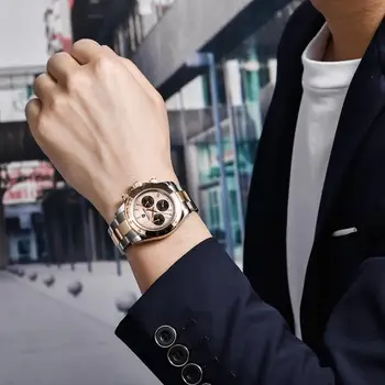 PAGANI DESIGN Automatisk mænd ser 2020 nye guld kvarts armbåndsur top luksus sport mode chronograph Japan VK63 Reloj Hombres 3