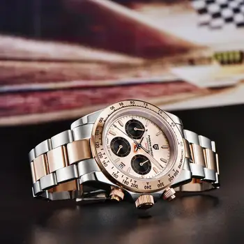 PAGANI DESIGN Automatisk mænd ser 2020 nye guld kvarts armbåndsur top luksus sport mode chronograph Japan VK63 Reloj Hombres 4